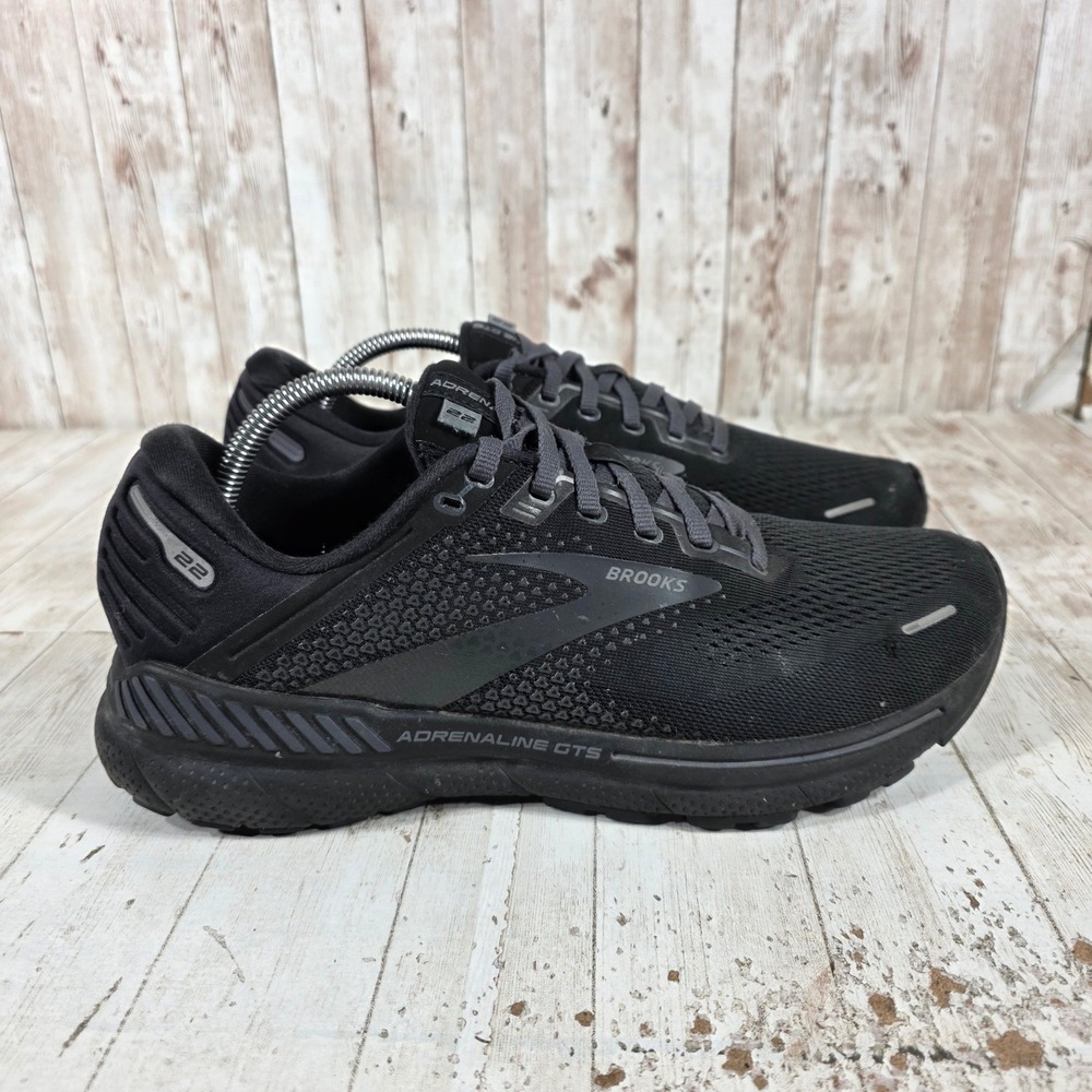 Brooks Adrenaline GTS 22 Black Running Shoes 1103661D020 Womens 10 Medium D